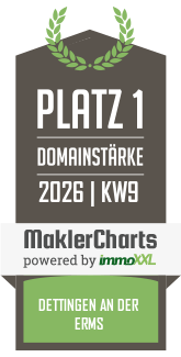MaklerCharts KW 09/2026 - fair-makler.immo ist bester Makler in Dettingen an der Erms