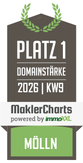 MaklerCharts KW 09/2026 - Jablonka Immobilien GmbH ist bester Makler in M�lln