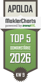 MaklerCharts KW 09/2026 - Kranich Immobilien ist TOP-5-Makler in Apolda