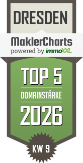 MaklerCharts KW 09/2026 - Saxowert Immobilien GmbH & Co. KG ist TOP-5-Makler in Dresden