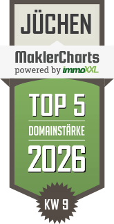 MaklerCharts KW 09/2026 - Hendricks-Immobilien ist TOP-5-Makler in Jüchen