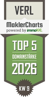 MaklerCharts KW 09/2026 - Wolters Immobilien GmbH ist TOP-5-Makler in Verl