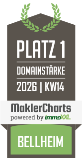 MaklerCharts KW 14/2026 - Dörrzapf Immobilien & Architekten ist bester Makler in Bellheim