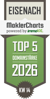 MaklerCharts KW 14/2026 - Sommer Immobilien ist TOP-5-Makler in Eisenach