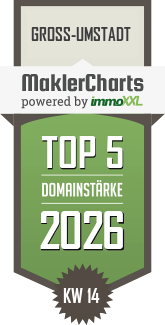 MaklerCharts KW 14/2026 - Bettina Dietz Immobilien GbR ist TOP-5-Makler in Groß-Umstadt