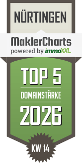 MaklerCharts KW 14/2026 - WSL - Wahl, Schulz, Lorenz - Immobilien GbR ist TOP-5-Makler in N�rtingen