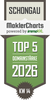 MaklerCharts KW 14/2026 - ImmoWild GmbH ist TOP-5-Makler in Schongau
