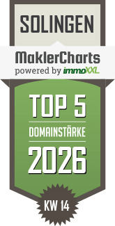 MaklerCharts KW 14/2026 - Kettenbach Immobilien GmbH ist TOP-5-Makler in Solingen