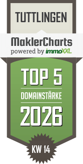 MaklerCharts KW 14/2026 - Fichter & D�bele Immobilien GmbH ist TOP-5-Makler in Tuttlingen