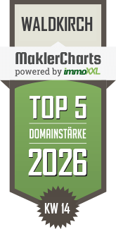 MaklerCharts KW 14/2026 - Sparkassen-Immobilien-Gesellschaft mbH, Freiburg ist TOP-5-Makler in Waldkirch