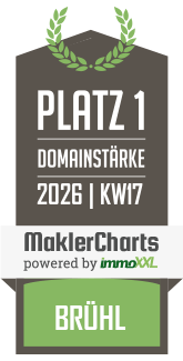 MaklerCharts KW 17/2026 - WAV Immobilien Reuschenbach GmbH ist bester Makler in Brühl