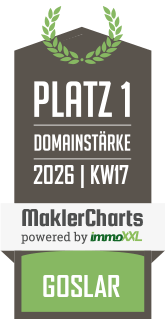 MaklerCharts KW 17/2026 - Valentin Hauser Immobilien ist bester Makler in Goslar