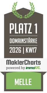 MaklerCharts KW 17/2026 - Knabe Immobilien GmbH ist bester Makler in Melle