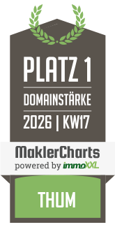 MaklerCharts KW 17/2026 - Ronny Fr�hlich Immobilien ist bester Makler in Thum