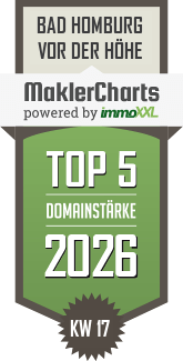 MaklerCharts KW 17/2026 - VIVAT Immobilien GmbH ist TOP-5-Makler in Bad Homburg vor der Höhe
