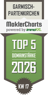 MaklerCharts KW 17/2026 - Steiner Immobilien GmbH ist TOP-5-Makler in Garmisch-Partenkirchen