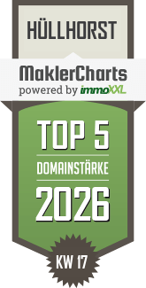 MaklerCharts KW 17/2026 - Maklerkontor Brand & Co. Immobilienmakler GmbH & Co. KG ist TOP-5-Makler in Hüllhorst