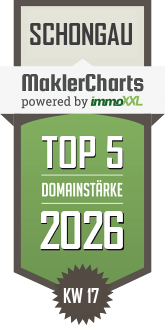 MaklerCharts KW 17/2026 - ImmoWild GmbH ist TOP-5-Makler in Schongau
