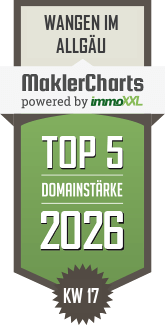 MaklerCharts KW 17/2026 - Dipl.-Ing. Harald Heyen Immobilien ist TOP-5-Makler in Wangen im Allgäu