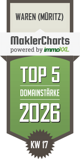 MaklerCharts KW 17/2026 - Immobilienmanagement Jens Stahl ist TOP-5-Makler in Waren (M�ritz)