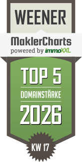 MaklerCharts KW 17/2026 - amarc21 GmbH Immobilien Franchise ist TOP-5-Makler in Weener