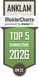 MaklerCharts KW 22/2026 - W�stenrot Immobilien GmbH ist TOP-5-Makler in Anklam
