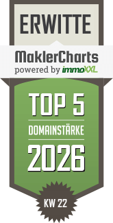 MaklerCharts KW 22/2026 - Röper Immobilien Baubetreuungen und Finanzierungen Inhaber Stefan Zantow e. K. ist TOP-5-Makler in Erwitte
