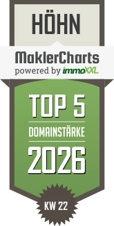 MaklerCharts KW 22/2026 - HÖHN Hausverwaltung GmbH ist TOP-5-Makler in Höhn
