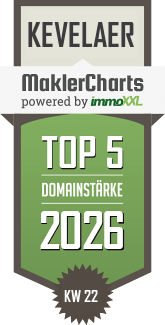 MaklerCharts KW 22/2026 - Domjahn Immobilien ist TOP-5-Makler in Kevelaer