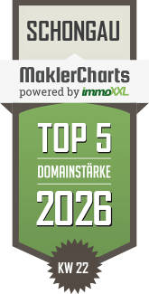 MaklerCharts KW 22/2026 - ImmoWild GmbH ist TOP-5-Makler in Schongau