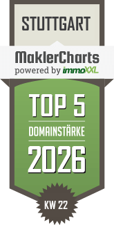 MaklerCharts KW 22/2026 - TOLIAS Immobilien GmbH ist TOP-5-Makler in Stuttgart