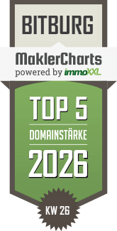 MaklerCharts KW 27/2026 - Volksbank Trier Immobilien GmbH ist TOP-5-Makler in Bitburg