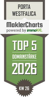 MaklerCharts KW 27/2026 - Rommelmann Immobilien GbR ist TOP-5-Makler in Porta Westfalica
