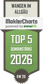 MaklerCharts KW 27/2026 - Dipl.-Ing. Harald Heyen Immobilien ist TOP-5-Makler in Wangen im Allgäu