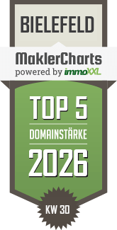 MaklerCharts KW 30/2026 - Sparkasse Bielefeld A�R - ImmobilienCenter ist TOP-5-Makler in Bielefeld