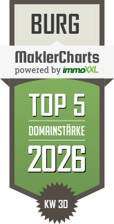 MaklerCharts KW 30/2026 - Vermittlung historischer Immobilien OHG ist TOP-5-Makler in Burg
