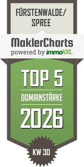 MaklerCharts KW 30/2026 - W�stenrot Immobilien GmbH ist TOP-5-Makler in F�rstenwalde/Spree