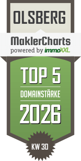 MaklerCharts KW 30/2026 - Volksbank Sauerland Immobilien GmbH ist TOP-5-Makler in Olsberg