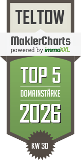MaklerCharts KW 30/2026 - Sawall Immobilien ist TOP-5-Makler in Teltow