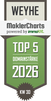 MaklerCharts KW 30/2026 - von Poll Immobilien GmbH ist TOP-5-Makler in Weyhe