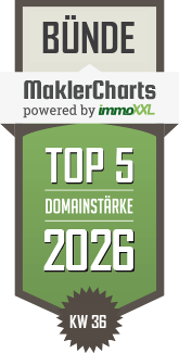 MaklerCharts KW 36/2026 - Bem Immobilien ist TOP-5-Makler in Bünde