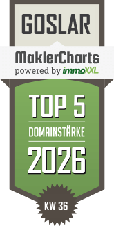 MaklerCharts KW 36/2026 - Volker von Wülfing Immobilien GmbH ist TOP-5-Makler in Goslar