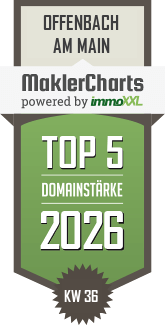MaklerCharts KW 36/2026 - Wiegmann Immobilien ist TOP-5-Makler in Offenbach am Main