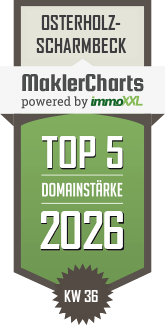 MaklerCharts KW 36/2026 - LBS Immobilien GmbH NordWest ist TOP-5-Makler in Osterholz-Scharmbeck