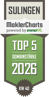 MaklerCharts KW 40/2026 - Markus Keusch Immobilien- und Finanzierungsmakler IHK ist TOP-5-Makler in Sulingen