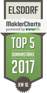 MaklerCharts KW 16/2017 - TreT Finanz - Financial Services ist TOP-5-Makler in Elsdorf