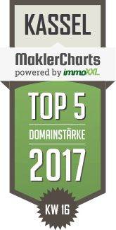 MaklerCharts KW 16/2017 - Hausmann Immobilien ist TOP-5-Makler in Kassel