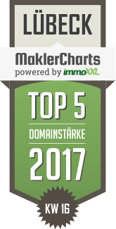 MaklerCharts KW 16/2017 - Nowatzki Immobilien GmbH & Co. KG ist TOP-5-Makler in Lbeck