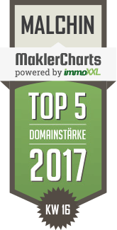 MaklerCharts KW 16/2017 - Lutz Lange Immobilien ist TOP-5-Makler in Malchin
