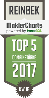 MaklerCharts KW 16/2017 - Karl-Friedrich Marks Immobilien ist TOP-5-Makler in Reinbek